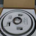 Modern LED Chandelier Vintage Black Brown Dimmable Circular LED Pendant Light with Remote Ring Chandelier Dining Room Light Fixtures for Kitchen Island Living Room Entryway, D23.6