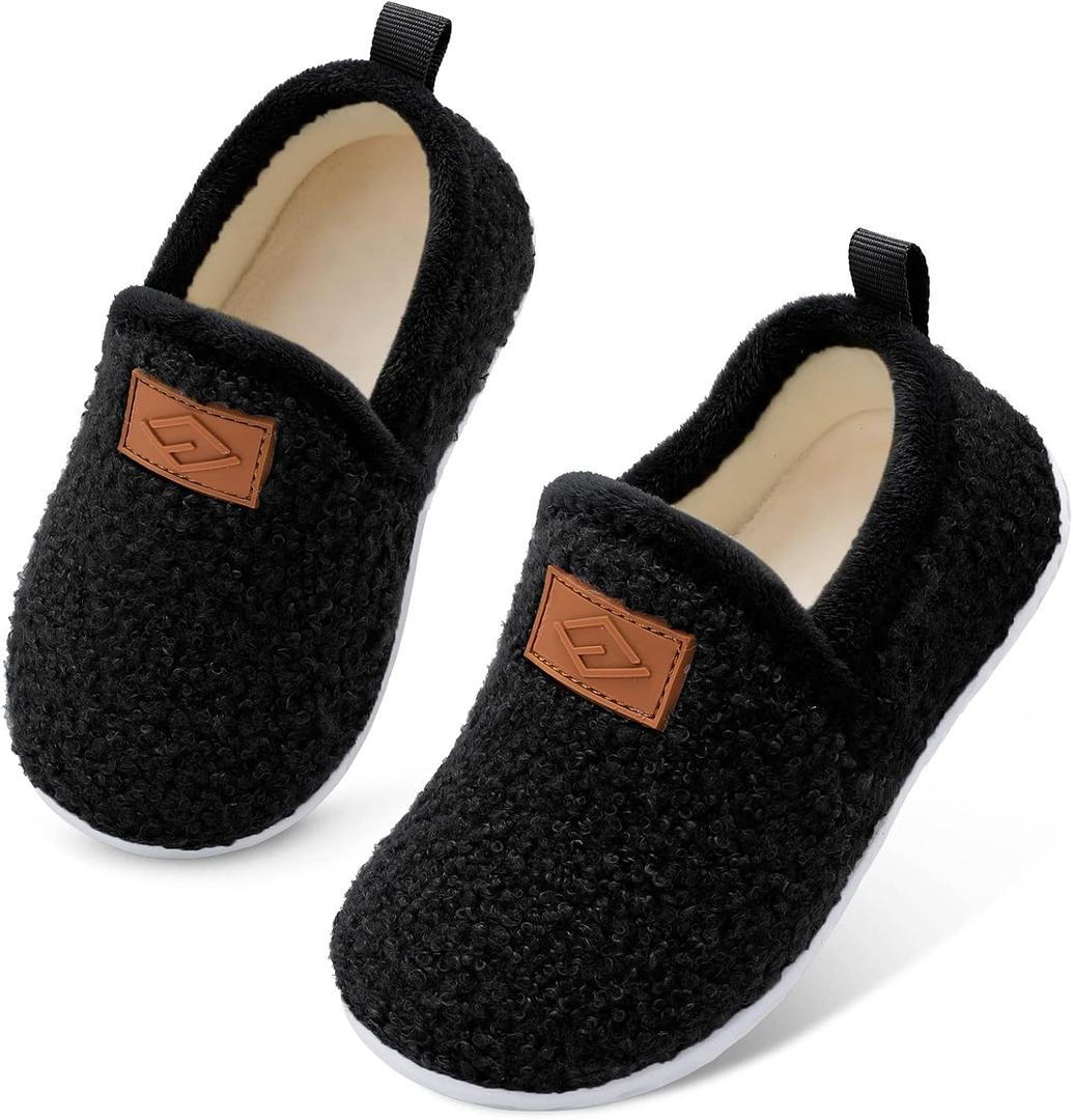 Lefflow Toddler Slippers Boys Girls House Shoes Slip on Baby Sock Shoes Lightweight Outdoor Walking Shoes, Size 10.5-11