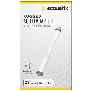 Acoustix Rugged Audio Adapter Fast Lighting Male to 3.5mm Female Jack 