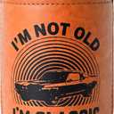 2 x Christmas Gifts for Dad from Daughter, Son for Fathers Day, Birthday Gifts for Dad, Him, Husband, Grandpa, Retirement Gifts for Men, Leather Can Cooler for Mens 12oz (Classic)