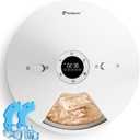 Automatic Cat Feeder Wet Food, 5 Meals Cordless Pet Food Dispenser, Programmable Timer Battery Operated, Container with 2 Ice Packs