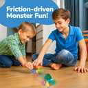 ArtCreativity Light Up Gear Dinosaur Truck Toys - Set of 2 - Trucks with Moving Gears, Multicolored Lights, Music, and Transparent Friction-Powered Wheels - Monster Truck, Toys for Boys 2-4 & Gifts