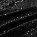 Womens Sequins Shorts A Line High Waist Elastic Sparkly Night-Out Shorts Clubwear Party Short (L)