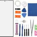 Screen Glass Lens Replacement for S23 Ultra, Front Outer Lens Glass Screen Assembly with Repair Tool, Glue, Phone Screen Repair Accessories