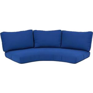 Outdoor Curved Sofa Cushion Cover with Zipper & Anti-Slip Particles, Half Moon Patio Furniture Cushions Covers Waterproof, Olefin Fabric-ONLY Cover (Navy Blue, 77/40 * 28 * 5.3inch)