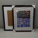 LUCKYLIFE 16x20 Frames, Picture Frames for Wall, Display Pictures 11x14 with Mat or 16x20 without Mat, Set of 2, Black