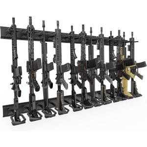 Gun-Rack,Adjustable Gun-Rack-Wall-Mount,Heavy Duty Steel Gun-Rack-for-Wall,Indoor-Gun-Racks 3/6/8/12 Slot Rifle-Rack Display Stand