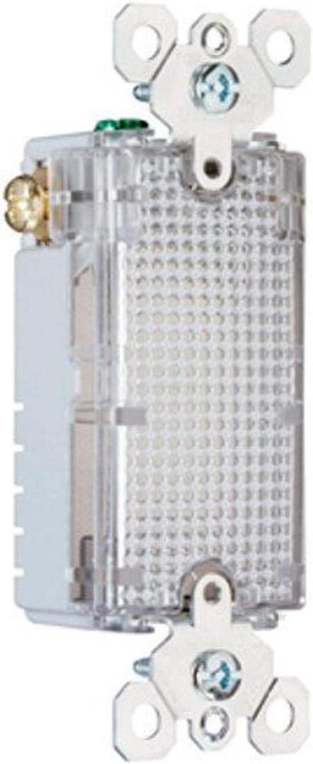 Legrand Pass & Seymour Full Hallway Night Light, LED Wall Sconce with Louvered Plate, Ambient Home Lighting, Energy-Efficient 20-Year LED, TMHWLLOUVCC, Clear
