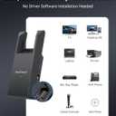 BrosTrend AC1200 WiFi to Ethernet Adapter with Gigabit Port, Dual Band Universal WiFi Bridge for Printer, PC, PlayStation, Xbox, Smart TV, Blu-Ray Player, DVR etc. Wireless to Wired Ethernet Adapter