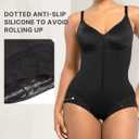 SHAPELLX Shapewear for Women Tummy Control Half Body Shaper Snatched Zipper Butt Lifting Faja Colombiana Bodysuits for Women (Black, M)