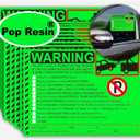 50 Pcs Parking Violation Stickers Notice Parking Violation Labels Tow Stickers for Car Vehicle Private Warning Tag Adhesive Car Window Fluorescent Labels 5.5X7.5 inch (Green)