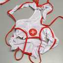 Sexy Nurse Costume Lingerie for Women, 2 Pcs Nurse Lingerie Set with Headband Sexy Halloween Costume Woman 2026 (Large, White)