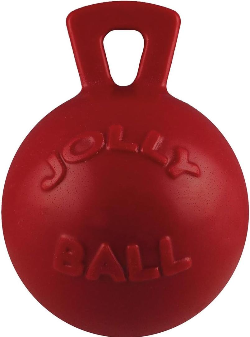 Jolly Pets Tug-n-Toss Dog Toy Ball with Handle, 10" XL, Red