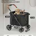 Dog Stroller for Large & Medium Dogs Up to 80 Lbs, Black
