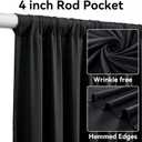 30ft x 12ft Black Backdrop Curtains for Wedding Parties, Wrinkle Free Photo Backdrop Drapes 6 Panels 5x12ft Back Drop Cloth for Birthday Retirement Halloween Photography Background