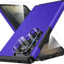 for Samsung Galaxy S25 Ultra Phone case with Tempered Glass Screen Protector+Camera Lens Protector,for Samsungs S25 Ultra Phone case,Silicone Durable Armor for Samsung Galaxy S25 Ultra case (Metallic Blue)