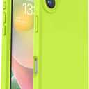 Vooii Compatible with iPhone 16 Case, Liquid Silicone Upgrade [Camera Protection] [Soft Anti-Scratch Microfiber Lining] Shockproof Phone Case for iPhone 16 6.1 inch - Fluorescent Green