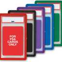 5-Pack PSA Slab Bumpers - Hard TPU Stackable Colored Guards with Precision Fit for Graded Cards (Red, Black, Purple, Blue, Green)