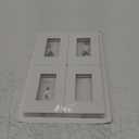 CML Decorator Screwless Wall Plate, 1-Gang Receptacle Outlet Cover, 8 Pack Hidden Screw Smooth Face Switch Plates, Standard Size 2.91"x4.68", UL Listed, White