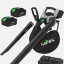 Cordless Leaf Blower & Vacuum SOYUS 3in1 Leaf Vacuum Mulcher 40V 360CFM 5 Speeds Brushless Battery Operated Leaf Blower for Lawn Care with 45L Bag 2 x 4.0Ah Battery and Charger Included