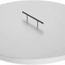 AJinTeby 22" Round Stainless Steel Fire Burner Pit Cover Fits 19" Round Drop-in Fire Pit Pan, Round Flat Fire Pit Pan