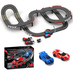 Slot Car Race Track Sets, 2 High-Speed Track Cars, Lap Counter, Birthday Gift for Kids Boys Girls Ages 6 7 8 9 12