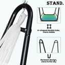 Hammock Chair with Stand,Heavy-Duty Hanging Chair with Stand, for Indoor Outdoor,Sturdy Swing Chair Stand Max Load 350 pounds(Hammock Chair Included)