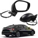 Dasbecan Passenger Right Side Mirror Compatible with 2022-2025 Honda Civic With Power Glass, Manual Folding, Match to Crystal Black Pearl Replaces# HO1320350 76208T20A01 (3Pins)