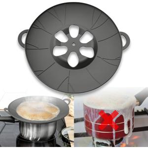 Chai, Tea & Milk Boil-Over Spill Stopper Silicone Lid  Universal Fit for Pots & Saucepans | Food-Safe, BPA-Free, Dishwasher Safe | Heat Resistant up to 520F