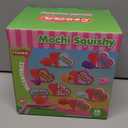 28 Pack Valentines Mochi Squishies Toys and Valentine Cards for Kids, Animal Mochi Squishies Filled Hearts and Valentine Greeting Cards Kawaii Stress Relief Toys Classroom Exchange Party Favors Prizes