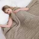 Eydna Electric Heated Blanket Full Size 72"84" with 9 Heating Levels & 1-10Hs Auto OffDouble Sided Plush Sherpa, Energy Efficient, Machine Washable, for Couch & Bed, Light Brown