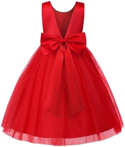JerrisApparel Flower Girls Dress Wedding Satin Dresses Princess Birthday Party Prom Ball Gown, 160