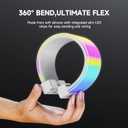 Sirlyr RGB LED Strips for PSU Cables - Flexible ARGB Lighting Sleeves,Manage/Cover 8 pin PCIE/12VHPWR GPU,24 Pin ATX Power Supply Cable and Extensions,Decor PC Case,5V 3Pin SYNC