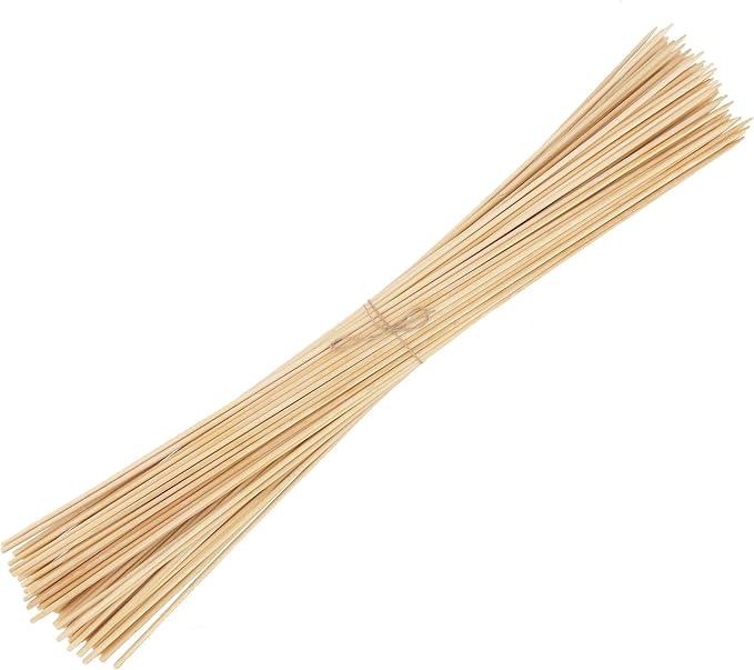 BambooMN - 5mm Semi-Point Multipurpose Bonfire Roasting Bamboo Skewers - 30" (76cm) - 100 Pieces