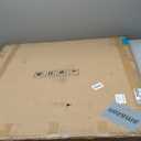 NectaCol 3'x 6' Gridwall Panel Display Stand with T-Base, Black Wire Grid Wall Panels with Wheels, Craft Display Rack, Art Display Stand, Retail Display, Show Rack