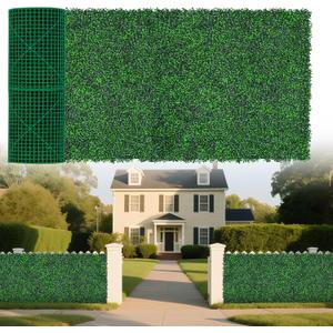 Yangrass Artificial Boxwood Greenery Wall Roll, 48"x160" in 1pcs(53.33sqft)