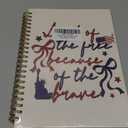 Lacama Coquette Bow Spiral Notebook, Independence Day Patriotic Journal Gifts for Women, 4th of July Gifts for Women, Land of the Free Because of the Brave Spiral Notebook for School Office Supplies