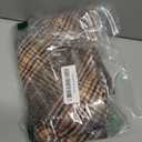 MakeMeChic Women's Plaid Mini Skirt High Waist Pencil Bodycon Short Fall Skirts (Large, Beige)