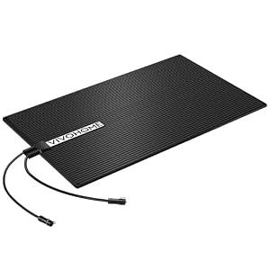 VIVOHOME 23" x 40" Snow Melting Mat with Grounding Wires, 0.35" Thickened SBR Rubber Heated Outdoor Mats, Heated Walkway Mats 1 Pack (Power Cord Not Included)