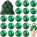 20 Pcs Stress Balls Bulk 2.5 Inch Watermelon Party Favor Mini Foam Balls Stress Relieve Fidget Sensory Toy with Drawstring Bags for Children Adults Gifts Party Christmas Decorations