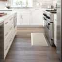 MARTHA STEWART Mira Modern Heathered Anti-Fatigue Air-Infused Kitchen Mat, Beige, 19.6"x39"