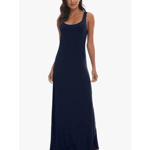 Summer Beach Tank Top Casual Maxi Dress, S