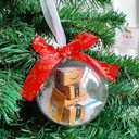 2Pcs New Funny Mini Packages Ornament, Christmas Tree Mini Express Box Ornament Decorations, 3.54inch Christmas Balls Hanging Ornaments for Xmas Home Office Halloween Party Supplies