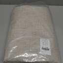 NICETOWN 100% Blackout Linen Curtains 90" Long for Bedroom, Thermal Insulated Living Room Curtains with Liner, Farmhouse Style Linen Blend Window Draperies for Dining Room (2 Panels, 52" W, Natural)