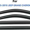 Window Visors Rain Guards Shield for 2005-2010 Jeep Grand Cherokee, Out-Channel Window Vent Wind Deflectors Visors Shades for 05-10 Grand Cherokee