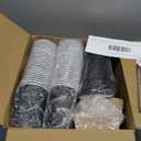 RACETOP 12 oz Paper Coffee Cups,100 Pack Black Disposable Coffee Cups with Lids, Sleeves and Stirring Sticks, 12 oz Hot Coffee Cup for Hot Drinks, Parties, Picnic, Travel, and Events