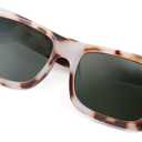 FEISEDY Small Cateye Square Polarized Sunglasses Women Classic Thick Rectangle Frame UV400 Sun Glasses B2736 (003 Milky Tortoiseshell)