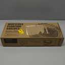 WOPITUES Floating Shelves for Wall Decor Sign, Bathroom Organizers and Storage, Bathroom Shelves Over Toilet with Metal Guardrail-Modern Grey