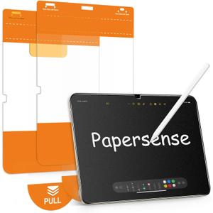 OMOTON PAPERSENSE Matte Screen Protector for iPad A16 11th 11 Inch 2025/10th Gen 10.9 Inch 2022, Paper-layer Tempered Glass with Easy Dust-free Install Tray, Apple Pencil Support, Anti-glare, 2 Pack