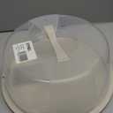 13 Inch Cake Carrier with Locking Lid and Handle, Stylish Big Round Container for Kitchen Storage, BPA Free Stand, Plastic Holder for Transporting, Donuts, Cupcakes, Pies (Cream, 13 in) (Set of 1)